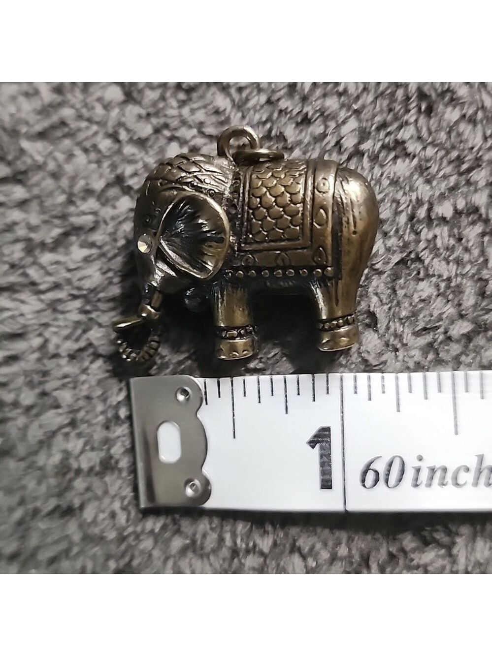 Darling Vintage Brass Elephant Pendant - Picture 7 of 8
